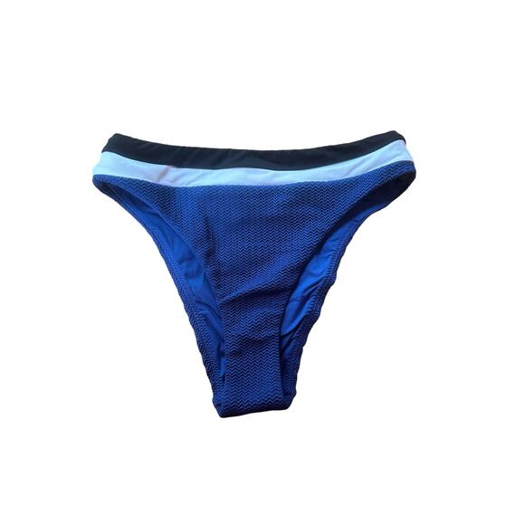 Seafolly Slice Of Splice Ultramarine High Waisted Swimwear Bikini Bottom Size 8 - Picture 4 of 9